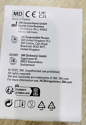 Miếng băng dán mắt 3M Nexcare 1537 (dùng cho trẻ nhỏ hơn 4 tuổi), 50 miếng/hộp ( mẫu mới)