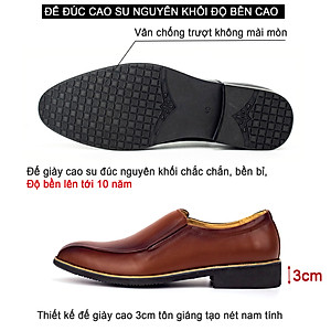 Giày lười da nam công sở Bụi Leather G109 - Da bò Nappa cao cấp - Bảo hành 12 tháng