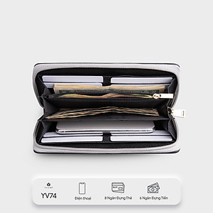 Ví Yuumy ( Thời trang nữ họa tiết caro - Ví da Seasand YV74 )