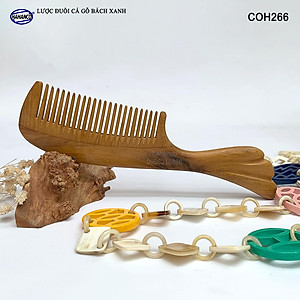Lược đuôi cá gỗ Bách Xanh mùi thơm nhẹ (Size: M - 16cm) COH266 - Ghép Răng Tăng Độ Bền Khi Chải Tóc - Chải tóc làm dịu tâm trí, đỡ căng thẳng - Giúp Tóc Suôn & Mềm Không Làm Rụng