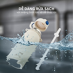 Bình giữ nhiệt inox 316 Elmich EL8331 1L, Hàng chính hãng, kèm ống hút silicone, chống tràn -JoyMall