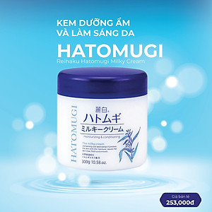 Kem Dưỡng Hatomugi Chiết Xuất Ý Dĩ Làm Sáng Da 300g Moisturizing Conditioning The Milky Cream