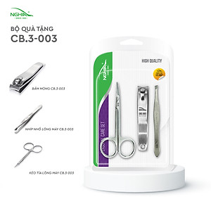 Combo 3 Sản Phẩm (Kéo Cắt Tỉa Lông Mày - Bấm Móng - Nhíp) KỀM NGHĨA CB.3-003