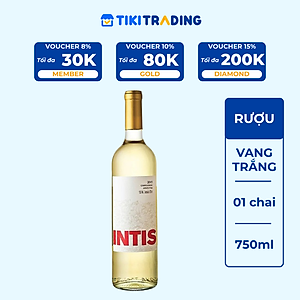 Rượu vang trắng Argentina Intis Chardonnay Chenin 750ml 12% - 14% Không hộp