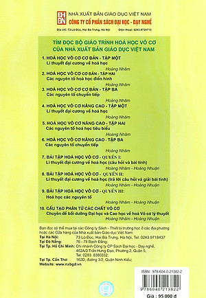 Bài Tập Hóa Học Vô Cơ - Quyển I - Lý Thuyết Đại Cương Về Hóa Học (Tái bản năm 2020)