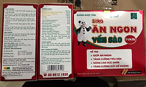 Lisse ￼Siro ăn ngon yến sào Fukid ( hộp 20 ống) - Ăn ngon, kích thích tiêu hoá, tăng miễn dịch cho trẻ