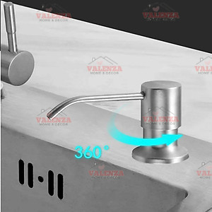 Chậu rửa bát inox304 bán nguyệt 5li chống xước 7546 Valenza, vòi rửa bát rút dây nóng lạnh 01, bộ xả 18cm, khay inox, rổ inox lỗ, bình rửa bát, rửa ly cốc