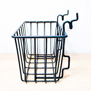 Giỏ đựng Pegboard 10x20cm - Làm bằng thép que, bọc nhựa hiện đại - Phụ kiện bảng treo dụng cụ cơ khí