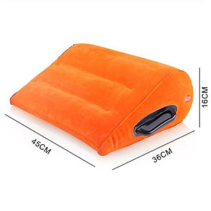 Gối Tình Yêu Có Tay Vịn - Cho Các Đôi Tình Nhân, Gối Đệm Bơm Hơi Vải Nhung 45x35x16cm (Tùy Chọn Mẫu)