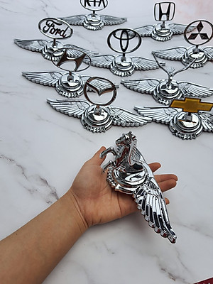 Logo cánh chim 3D cao cấp gắn capo ô tô