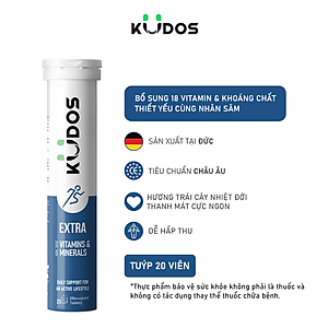 Thực phẩm bảo vệ sức khỏe KUDOS EXTRA HIGH DOSE VITAMINS & MINERALS (20 viên/tuýp)