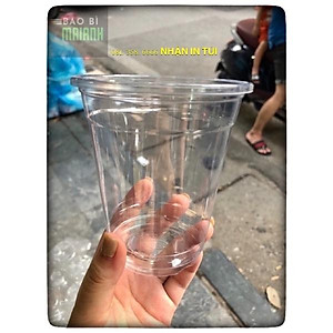 100 LY CỐC NHỰA CÓ LẮP CẦU ly cốc nhựa có nắp cầu loại 400ml & 500 ml , cốc nhựa dùng 1 lần, đựng cafe, trà sữa...