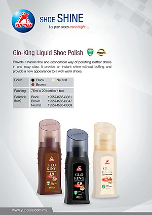 1 chai xi đánh giày Gloking, dạng lỏng dễ dàng ngấm sâu làm mềm và làm bóng da.