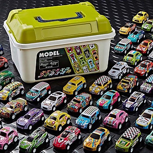 Hộp đồ chơi 30 xe ô tô nhiều màu sắc , nhiều loại