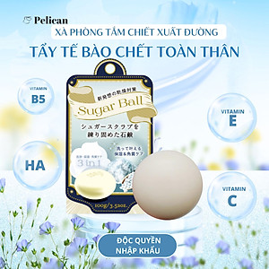 Xà Phòng Tắm Tẩy Tế Bào Chết Toàn Thân Chiết Xuất Đường Pelican Sugar Ball (100 G)