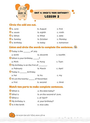 Sách 99 Ngày Em Giỏi Tiếng Anh Lớp 4