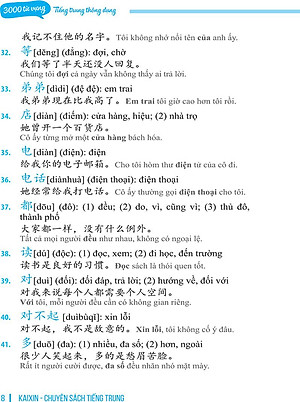 Sách 3000 Từ Vựng Tiếng Trung Thông Dụng