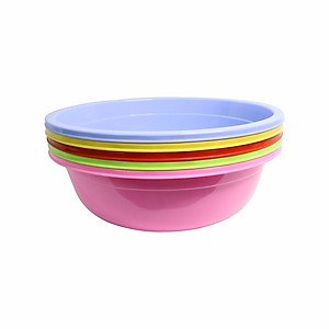 Combo 5 Thau nhựa tròn Chấn Thuận Thành đựng đồ, rửa rau củ - hàng Việt Nam Chất Lượng Cao 24x8.2 cm (nhiều màu) - TN2T420-5