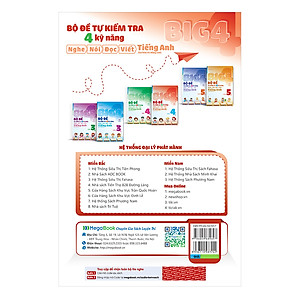 Sách Big 4 Bộ Đề Tự Kiểm Tra 4 Kỹ Năng Nghe - Nói - Đọc - Viết (Cơ Bản Và Nâng Cao) Tiếng Anh Lớp 4 Tập 1