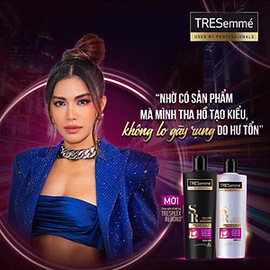 Dầu gội TRESEMME Salon Rebond dưỡng tóc hư tổn với Công nghệ Tái kết nối Keratin ngăn gãy rụng đến 98% 850g