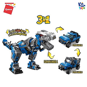 Đồ chơi lắp ghép, xếp hình Qman 4803 - Khủng long biến hình