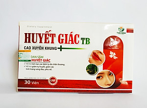 HUYẾT GIÁC TB (LONG HUYẾT PH) – TAN VẾT BẦM TÍM – MAU LÀNH VẾT THƯƠNG – TAN HUYẾT - HỘP 30 VIÊN 
