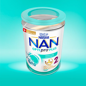 Sữa bột Nestlé NAN OPTIPRO PLUS 2 800g/lon với 5HMO Sản Xuất Tại Thụy Sĩ (6 - 12 tháng)