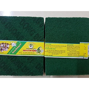 Miếng rửa chén cước xanh chà xoong nồi size đại 13*16cm , CHÀ NỒI, CHÀ SON