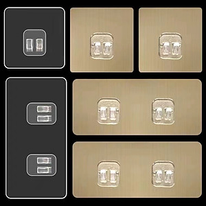 Combo 5 Miếng Dán Thay Thế Cho Các Loại Kệ Góc Dán Tường, Miếng Dán Tường Gài, Móc Dính Tường Dự Phòng Đôi Thần Thánh Chịu Lực Siêu Dính