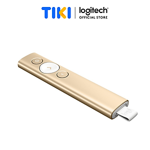 Bút trình chiếu từ xa Logitech Spotlight - không dây đến 30m, kết nối Bluetooth và USB, phóng to để nhấn mạnh, điều khiển con trỏ bật video - Hàng chính hãng