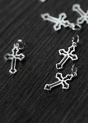 Combo 3 cái charm bạc thánh giá mặt treo - Ngọc Quý Gemstones