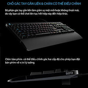Bàn phím game có dây Logitech G213 Prodigy RGB Lightsync - Hàng chính hãng