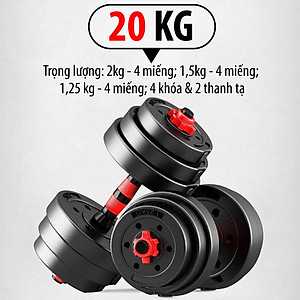 Tạ đôi, Tạ tay + Tạ Đẩy kết hợp (2 in 1) 40kg tập tay đẩy kết hợp, tạ nam nữ tập gym ( hàng nhập khẩu）
