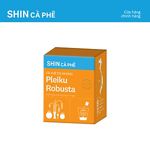 Cà phê Pleiku Robusta - SHIN Cà Phê - Túi Nhúng - Hộp 10 gói
