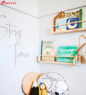 Kệ gỗ treo tường trang trí, kệ gỗ treo tường chữ u trang trí phòng khách, phòng ngủ