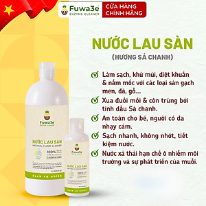 [Can 10L tiết kiệm] Nước lau sàn hữu cơ enzyme sinh học từ vỏ dứa Fuwa3e - hương SẢ CHANH