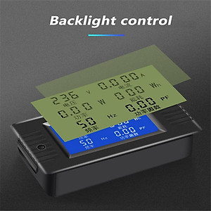 Peacefair PZEM-022+Opening And Closing CT 100AAC Digital Display Power Monitor Voltmeter Ammeter Power Meter Frequency Meter Factor Table