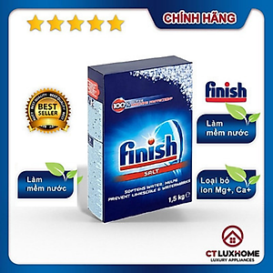 Muối rửa chén bát Finish 1,5kg kèm túi zip 
