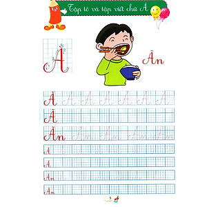 Sách Chuẩn bị cho bé vào lớp 1 - Tập tô chữ hoa (Quyển 8)