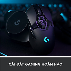Chuột game không dây Lightspeed RGB Logitech G903 - Cảm biến Hero 25k, pin sạc 140h+, thiết kế thuận cả 2 tay, pin 180h, PC/Mac - Hàng chính hãng