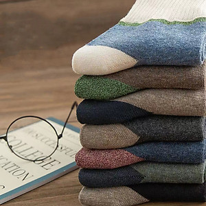 Tất nam cổ trung hộp 5 đôi kháng khuẩn cao cấp đóng hộp 5 màu thiết kê đa dạng Tất vớ nam công sở