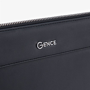 Ví Cầm Tay Nam Clutch Da GENCE CL07 Da Bò Cao Cấp Màu Đen Có Dây Đeo Vai