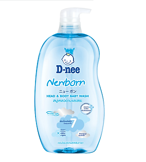 Dung Dịch Tắm Gội Toàn Thân Cho Bé Dưới 3 Tuổi D-nee - Chai 800ml (Xanh)
