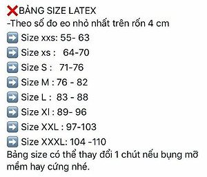 Đai nịt bụng (gen siết giảm eo) Latex 25 xương thông hơi Hi lạp