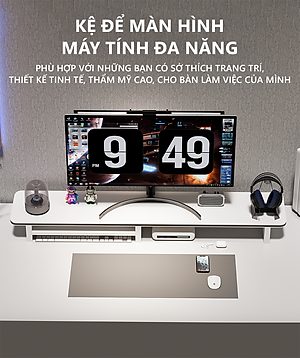 Kệ để màn hình máy tính sắp xếp bàn làm việc phong cách gaming thương hiệu IGA - GA35