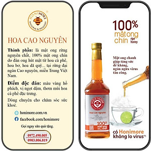 Combo Mật ong rừng Cao Nguyên - 100% mật ong chín Honimore 990g