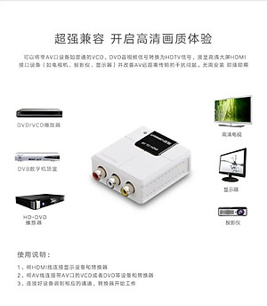 Ugreen UG4022540225TK Màu Trắng Bộ chuyển đổi tín hiệu AV sang HDMI âm - HÀNG CHÍNH HÃNG