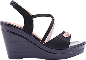 Giày Nữ Đế Xuồng Huy Hoàng HT7066 - Đen