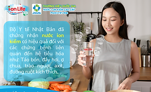 Nước uống ion kiềm thương hiệu i-on Life 450ml thùng 24 chai công nghệ Nhật bản khỏe ruột mát da