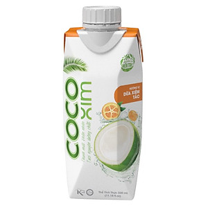 Thùng 12 Hộp Nước Dừa Cocoxim Tắc (330ml x12 Hộp)